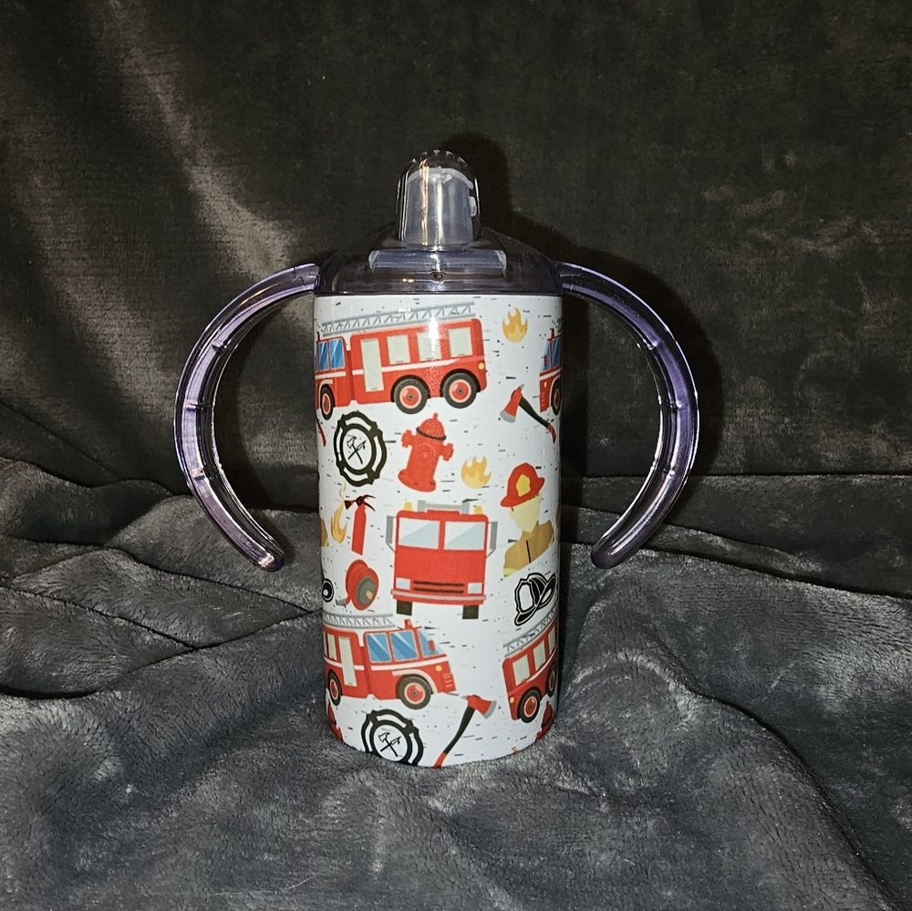 Sippy Cups with handles, comes with a regular lid and straw also. 12 oz.